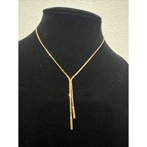 Vintage Accents By Hallmark Cards Gold Tone Lariat Rope Chain Necklace 18 Inch